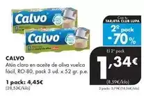 Supermercados Lupa Calvo - atún claro en aceite de oliva vuelca fácil, ro-80 oferta