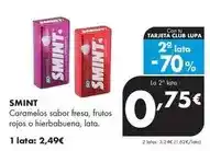 Supermercados Lupa Smint - caramelos sabor fresa, frutos rojos o hierbabuena oferta