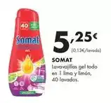 Supermercados Lupa Somat - lavavajillas gel todo en 1 lima y limón oferta