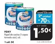 Supermercados Lupa Foxy - papel de cocina 3 capas tornado azul oferta