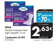 Supermercados Lupa Tena - discreet compresa maxi night oferta
