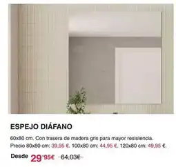 Chafiras Espejo diafano oferta