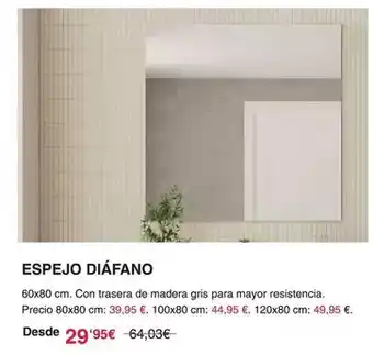 Espejo diafano