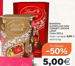 Plenus Supermercados Lindt - bombóns surtido/con leite cornet lindor oferta