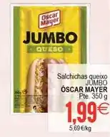 Plenus Supermercados Oscar mayer - salchichas queixo jumbo oferta