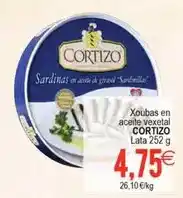 Plenus Supermercados Cortizo - xoubas en aceite vexetal lata oferta