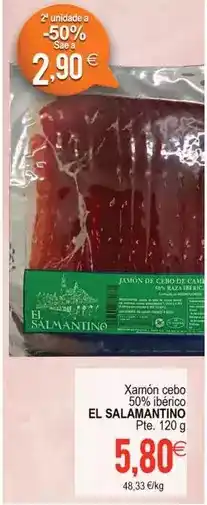 Plenus Supermercados El salamantino - xamón cebo 50% ibérico oferta