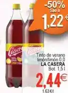 Plenus Supermercados La casera - tinto de verano limón/limón 0,0 bot oferta