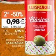 Plenus Supermercados La española - olivas recheas anchoa oferta