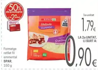 Spar - formatge ratllat fil emmental