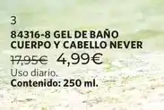 Cristian Lay Gel de baño cuerpo y cabello never oferta