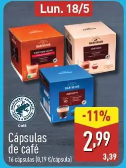 ALDI Cápsulas de café oferta
