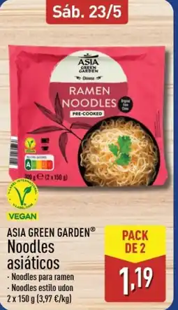 ALDI ASIA GREEN GARDEN Noodles asiáticos oferta