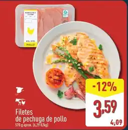 ALDI Filetes de pechuga de pollo oferta