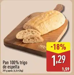 ALDI Pan 100% trigo de espelta oferta