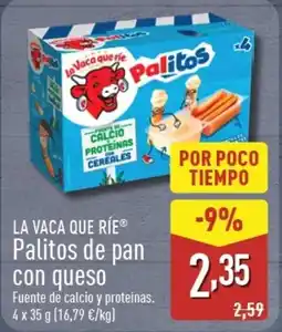 ALDI LA VACA QUE RÍE Palitos de pan con queso oferta