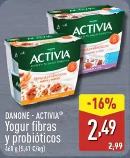 ALDI DANONE - ACTIVIA Yogur fibras y probióticos oferta