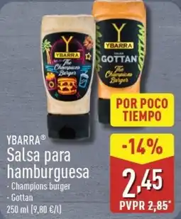 ALDI YBARRA Salsa para hamburguesa oferta