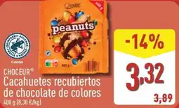ALDI CHOCEUR Cacahuetes recubiertos de chocolate de colores oferta