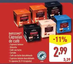 ALDI BARISSIMO Cápsulas de café oferta
