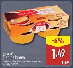 ALDI MILSANI Flan de huevo oferta
