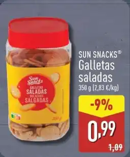 ALDI SUN SNACKS Galletas saladas oferta