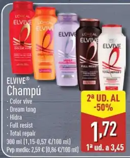 ALDI ELVIVE Champú oferta