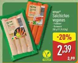 ALDI MYVAY Salchichas veganas oferta