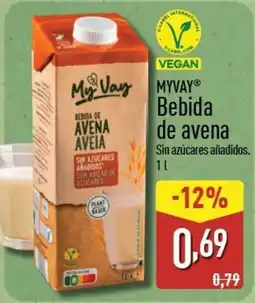 ALDI MYVAY Bebida de avena oferta