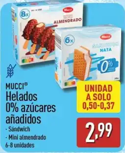 ALDI MUCCI Helados 0% azúcares añadidos oferta