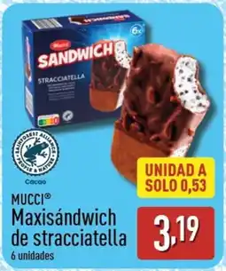 ALDI MUCCI Maxisándwich de stracciatella oferta