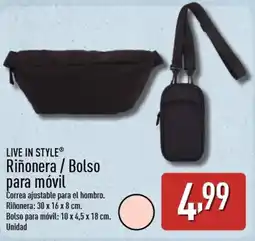 ALDI LIVE IN STYLE Riñonera / Bolso para móvil oferta