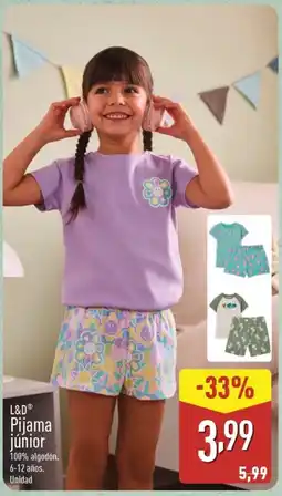 ALDI L&D Pijama júnior oferta