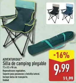 ALDI ADVENTURIDGE Silla de camping plegable oferta