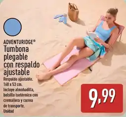 ALDI ADVENTURIDGE Tumbona plegable con respaldo ajustable oferta