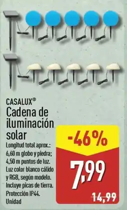 ALDI CASALUX Cadena de iluminación solar oferta