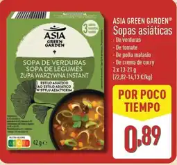 ALDI ASIA GREEN GARDEN Sopas asiáticas oferta