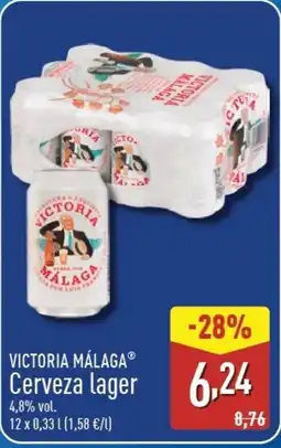 ALDI VICTORIA MÁLAGA Cerveza lager oferta