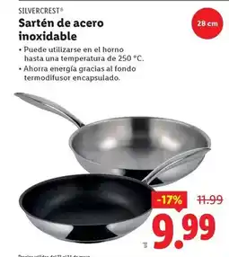 Ocine Silvercrest - sarten de acero inoxidable oferta