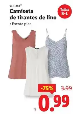 Ocine Esmara - camiseta de tirantes de lino oferta