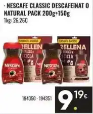 Nescafé - classic descafeïnat o natural