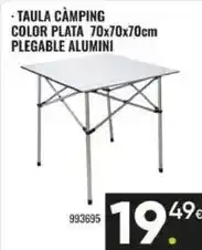 Family Cash Taula camping color plata plegable alumini oferta