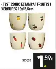 Family Cash Test cònic estampat fruites i verdures oferta