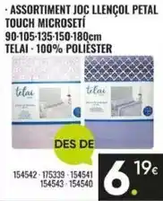 Family Cash Telai - assortiment joc llençol petal microsetti oferta