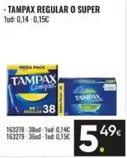Family Cash Tampax - regular o super oferta
