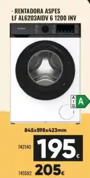 Family Cash Aspes - rentadora lf al6203aijdv 6 1200 inv oferta