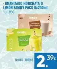 Family Cash Family - granizado horchata o limon oferta