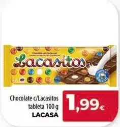 Spar Tenerife LACASA Chocolate c/Lacasitos tableta oferta