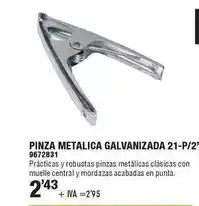Optimus Pinza metalica galvanizada 21-p/2 oferta
