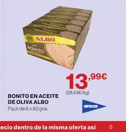 Hipercor ALBO Bonito en aceite de oliva oferta